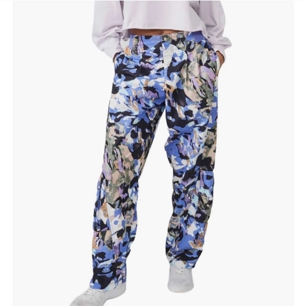 FP Movement by Free People Mesmerize Me Cargo Pants in Violet Splendor Camo - Picture 1 of 12